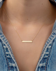 Collier mini plaque nominative